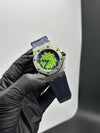 Audemars Piguet Offshore Automatic 42mm Blue Silicone Strap Green Dial Silver Bezel – men’s watch