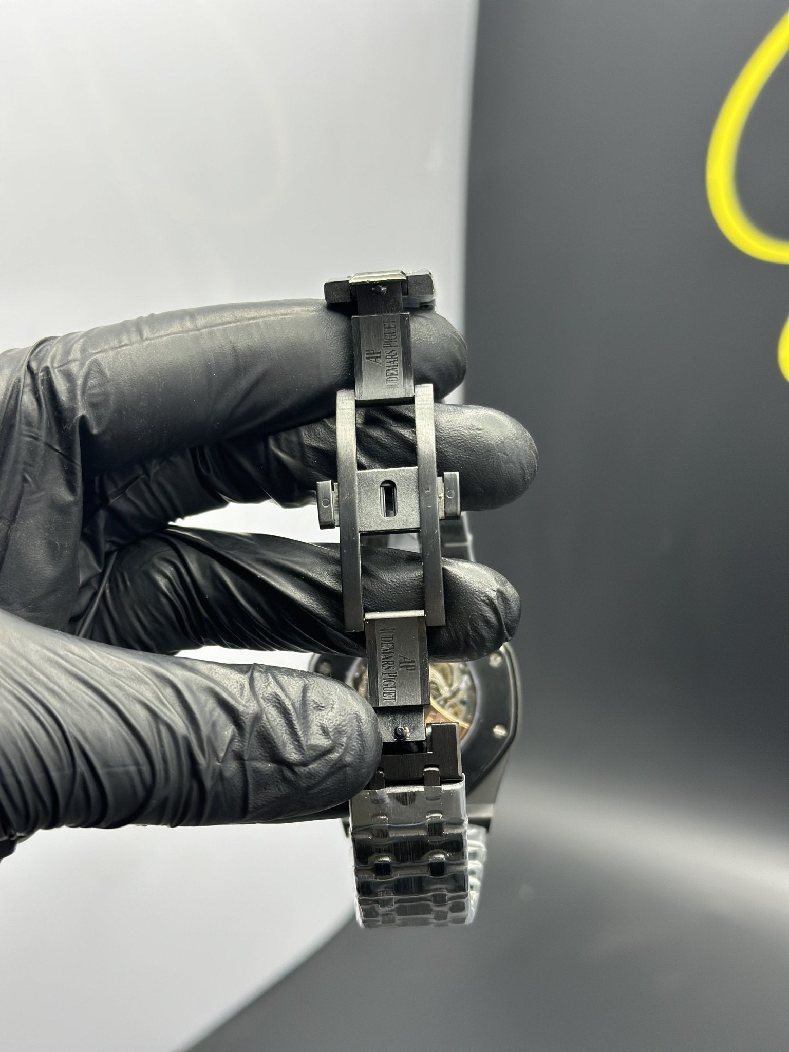 Audemars Piguet Royal Oak Automatic 41mm Stainless Steel Matte Black Bracelet White Textured Dial – men’s watch