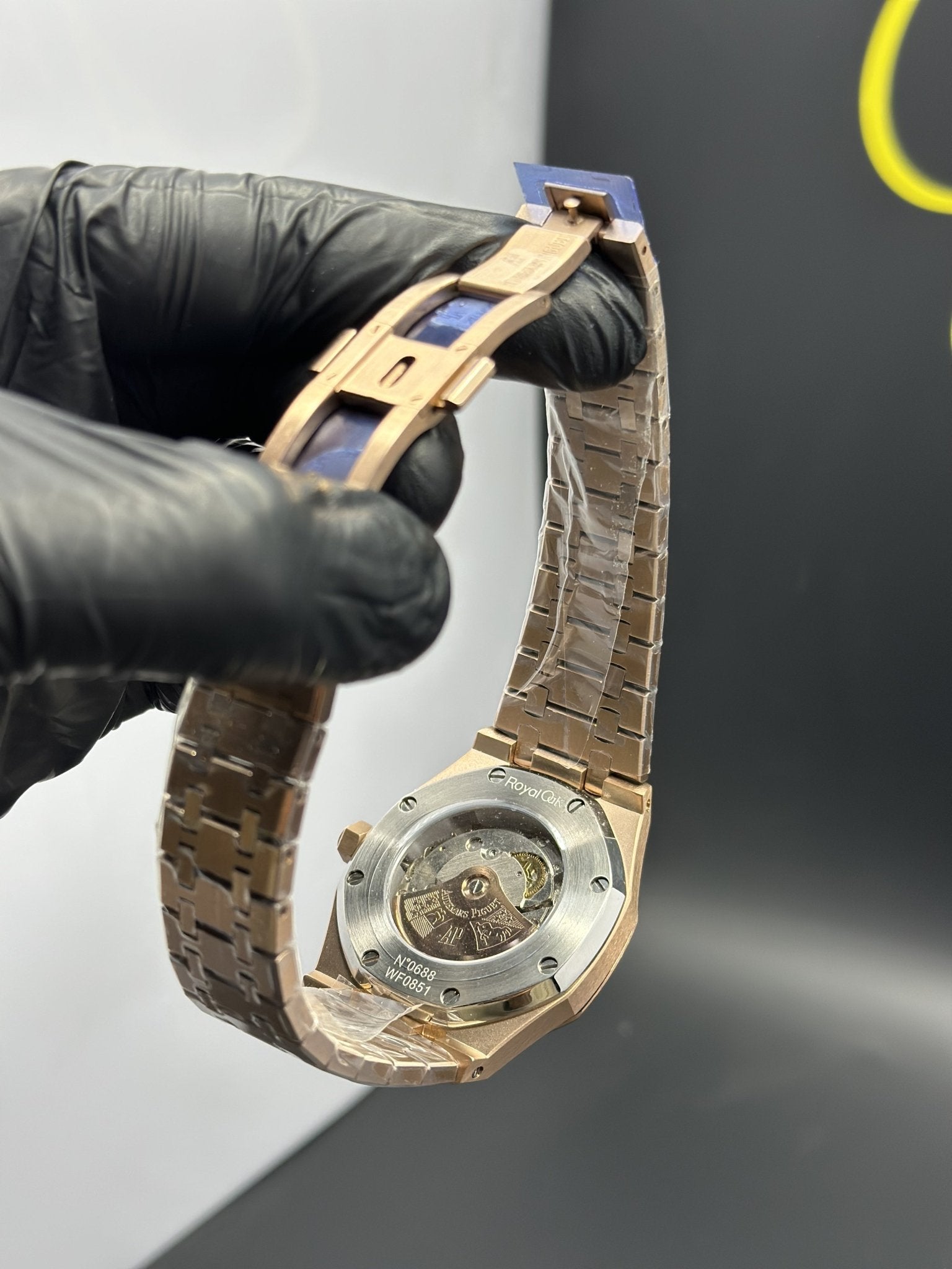 Audemars Piguet Royal Oak Automatic 41mm Stainless Steel Rosegold Bracelet Blue Dual Shade Dial – men’s watch