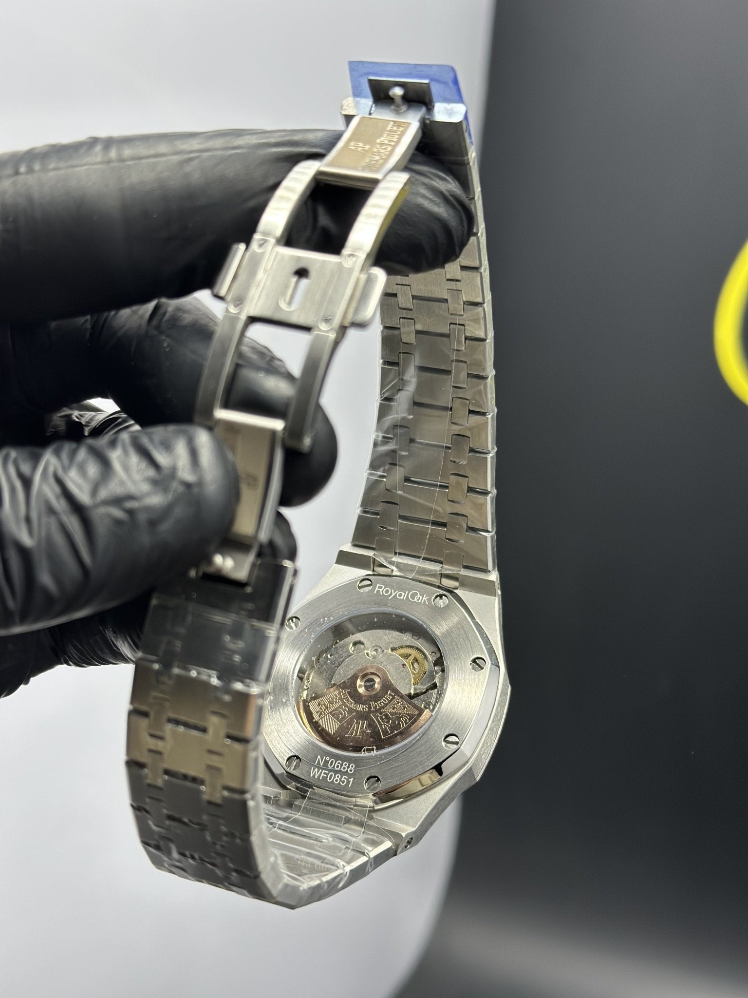 Audemars Piguet Royal Oak Automatic 41mm Stainless Steel Silver Bracelet Black Textured Dial – men’s watch