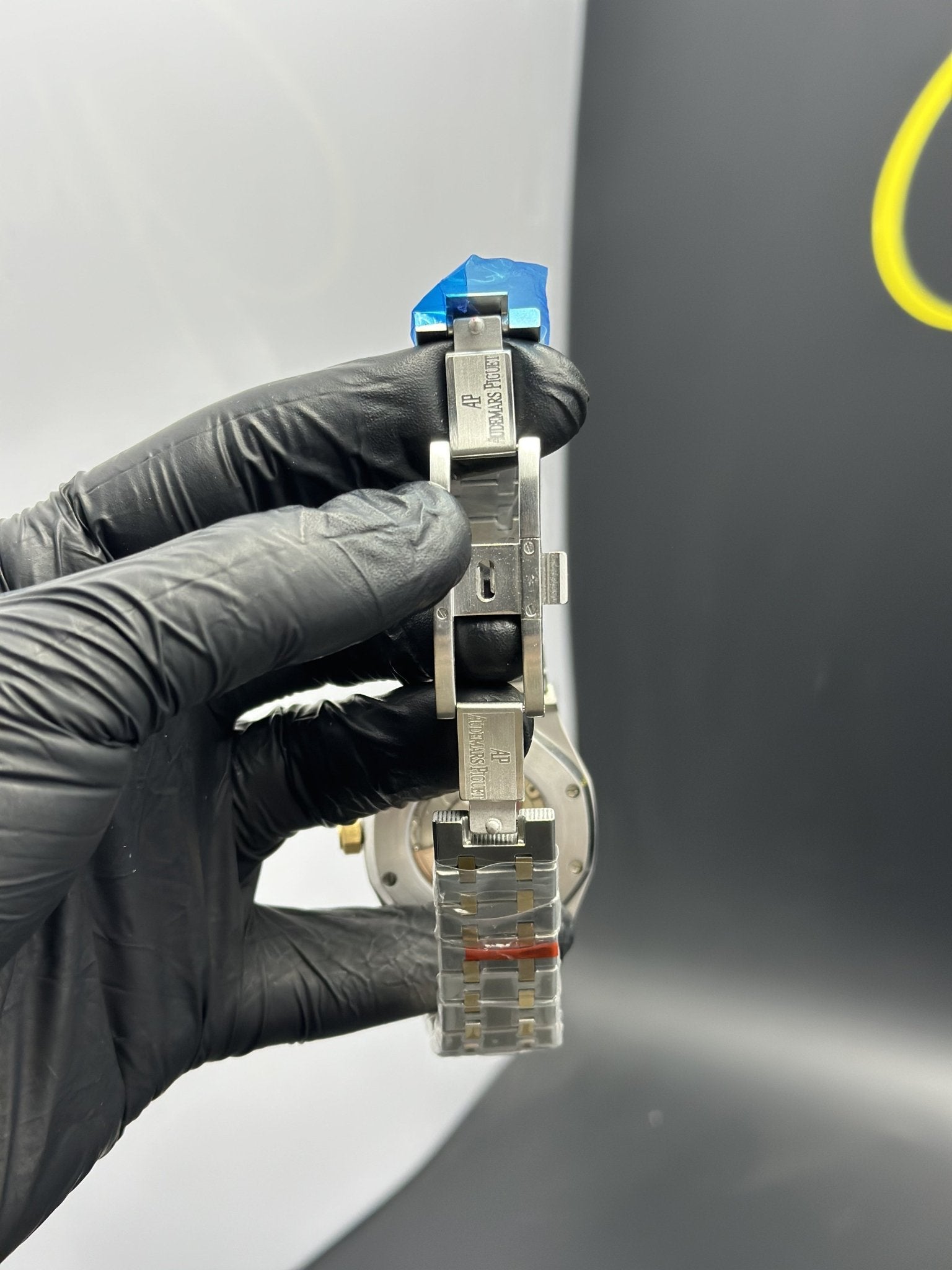 Audemars Piguet Royal Oak Automatic 41mm Stainless Steel Silver Gold 2 Tone Bracelet Blue Textured Dial – men’s watch