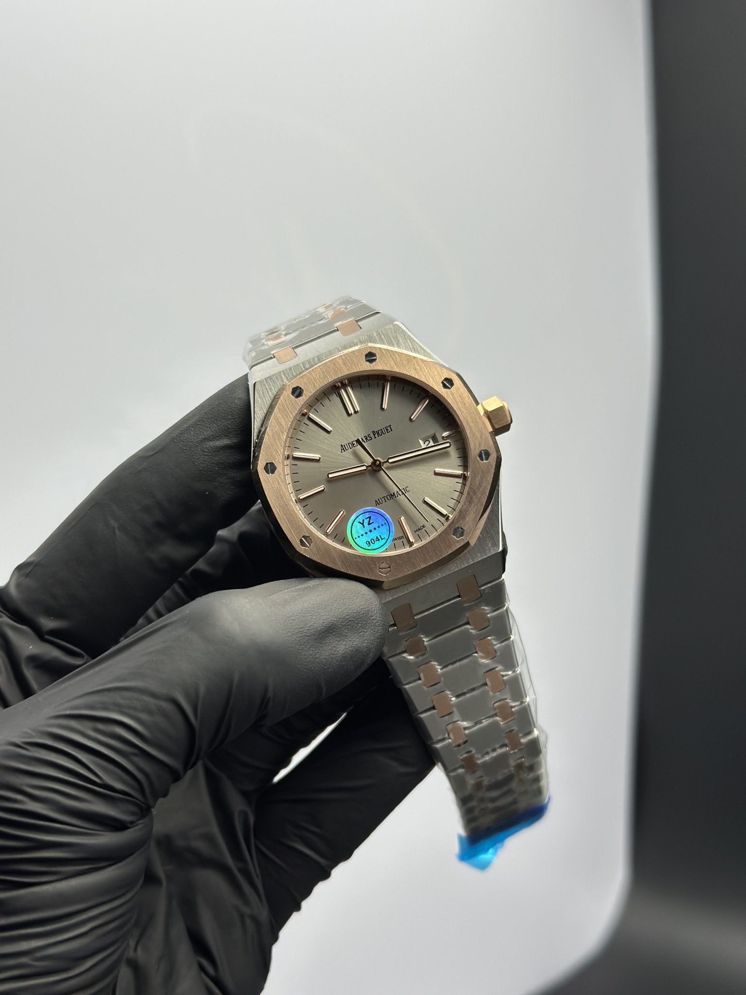 Audemars Piguet Royal Oak Automatic 41mm Stainless Steel Silver Rosegold 2 Tone Bracelet Grey Dial – men’s watch