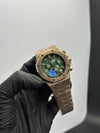 Audemars Piguet Royal Oak Chronograph 41mm Stainless Steel Rosegold Bracelet Green Dial – men’s watch