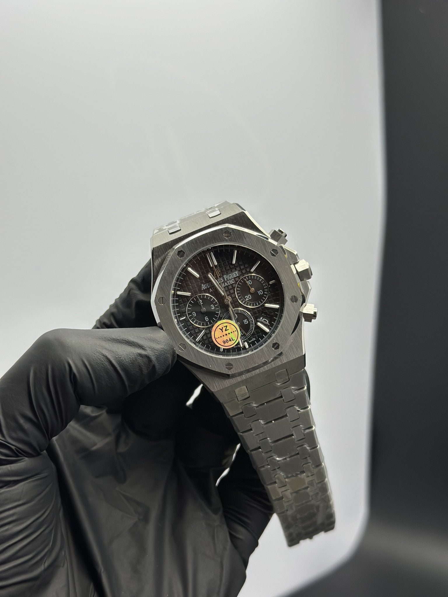 Audemars Piguet Royal Oak Chronograph 41mm Stainless Steel Silver Bracelet Black Dial – men’s watch