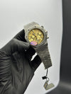 Audemars Piguet Royal Oak Chronograph 41mm Stainless Steel Silver Bracelet Yellow Dial – men’s watch