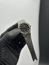 Audemars Piguet Stainless Steel Silver Bracelet Black Dial Stoned Bezel – men’s watch