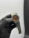 Audemars Piguet Stainless Steel Silver Bracelet Brown Dial Stoned Bezel – men’s watch