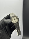 Audemars Piguet Stainless Steel Silver Bracelet White Dial Stoned Bezel – men’s watch