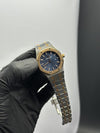 Audemars Piguet Stainless Steel Silver Rosegold 2 Tone Bracelet Blue Dial – men’s watch