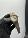 Audemars Piguet Stainless Steel Silver Rosegold 2 Tone Bracelet White Dial – men’s watch