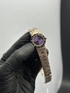 BVLGARI Stainless Steel Rosegold Bracelet Purple Dial – men’s watch