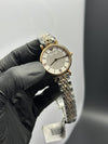 Emporio Armani Stainless Steel Silver Rosegold 2 Tone Bracelet White Roman Stoned Dial – men’s watch