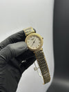 Longines Stainless Steel Rosegold Bracelet Beige Dial Stoned Bezel – men’s watch
