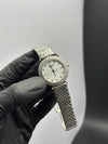 Longines Stainless Steel Silver Bracelet White Dial Stoned Bezel – men’s watch