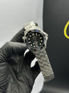 Omega Bracelet Seamaster (Automatic) Silver Bracelet Black Dial Black Bezel – men’s watch