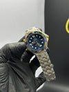 Omega Bracelet Seamaster (Automatic) Silver Gold Bracelet Blue Dial Blue Gold Bezel – men’s watch