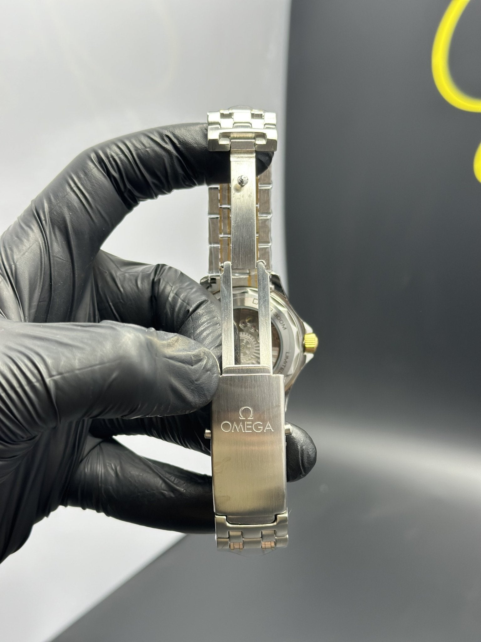 Omega Bracelet Seamaster (Automatic) Silver Gold Bracelet Blue Dial Blue Gold Bezel – men’s watch