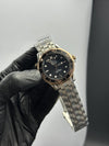 Omega Bracelet Seamaster (Automatic) Silver Rosegold Bracelet Black Dial Black Rosegold Bezel – men’s watch