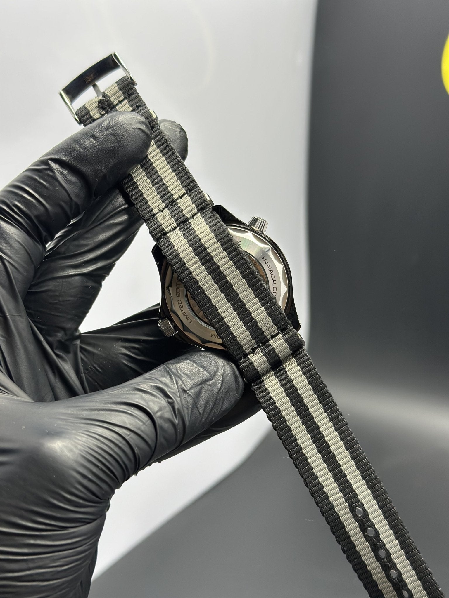 Omega Strap Seamaster (Automatic) 007 Black Nato Strap Black Dial Black Bezel – men’s watch