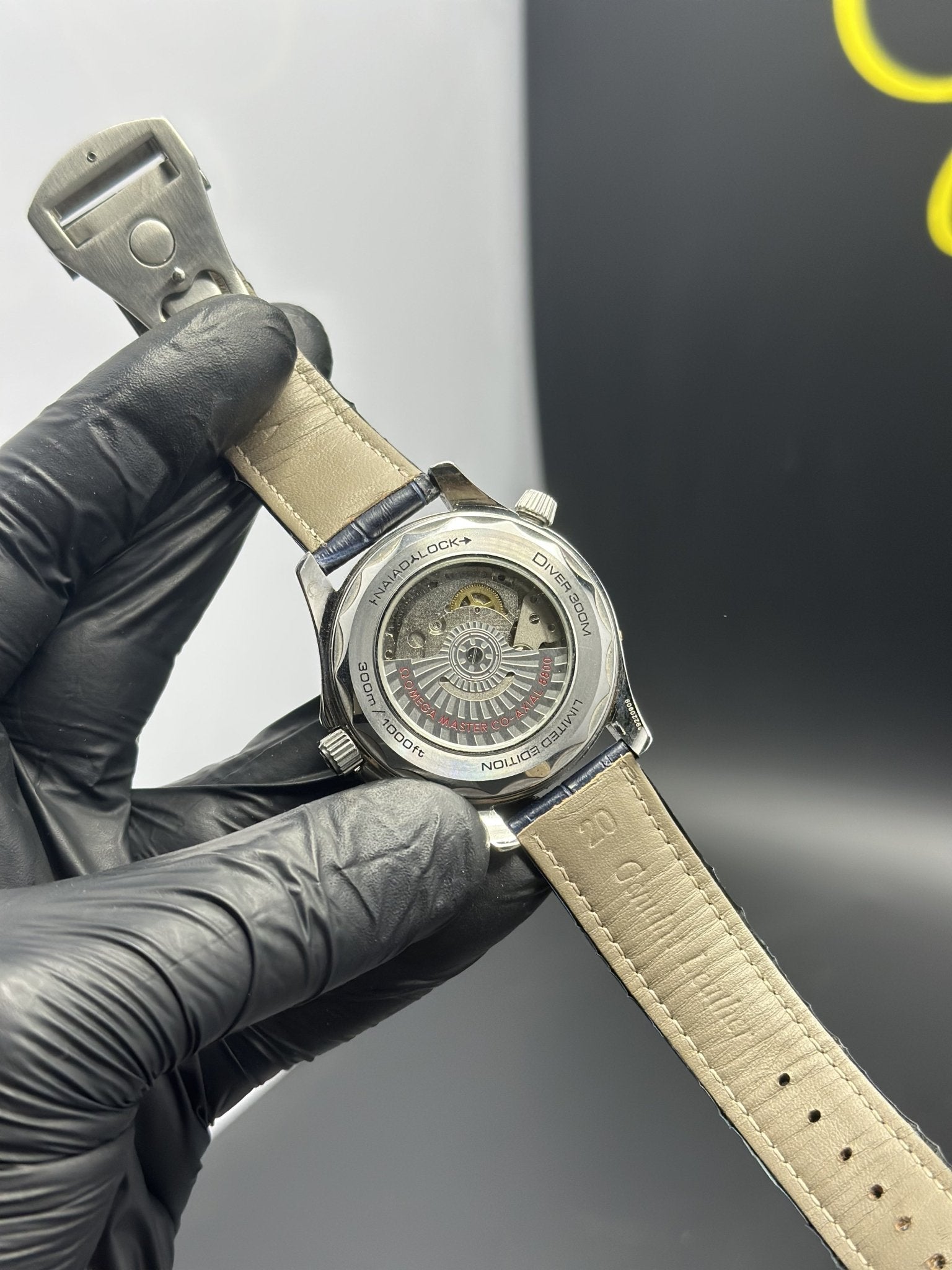 Omega Strap Seamaster (Automatic) Blue Strap Blue Textured Dial Blue Bezel – men’s watch