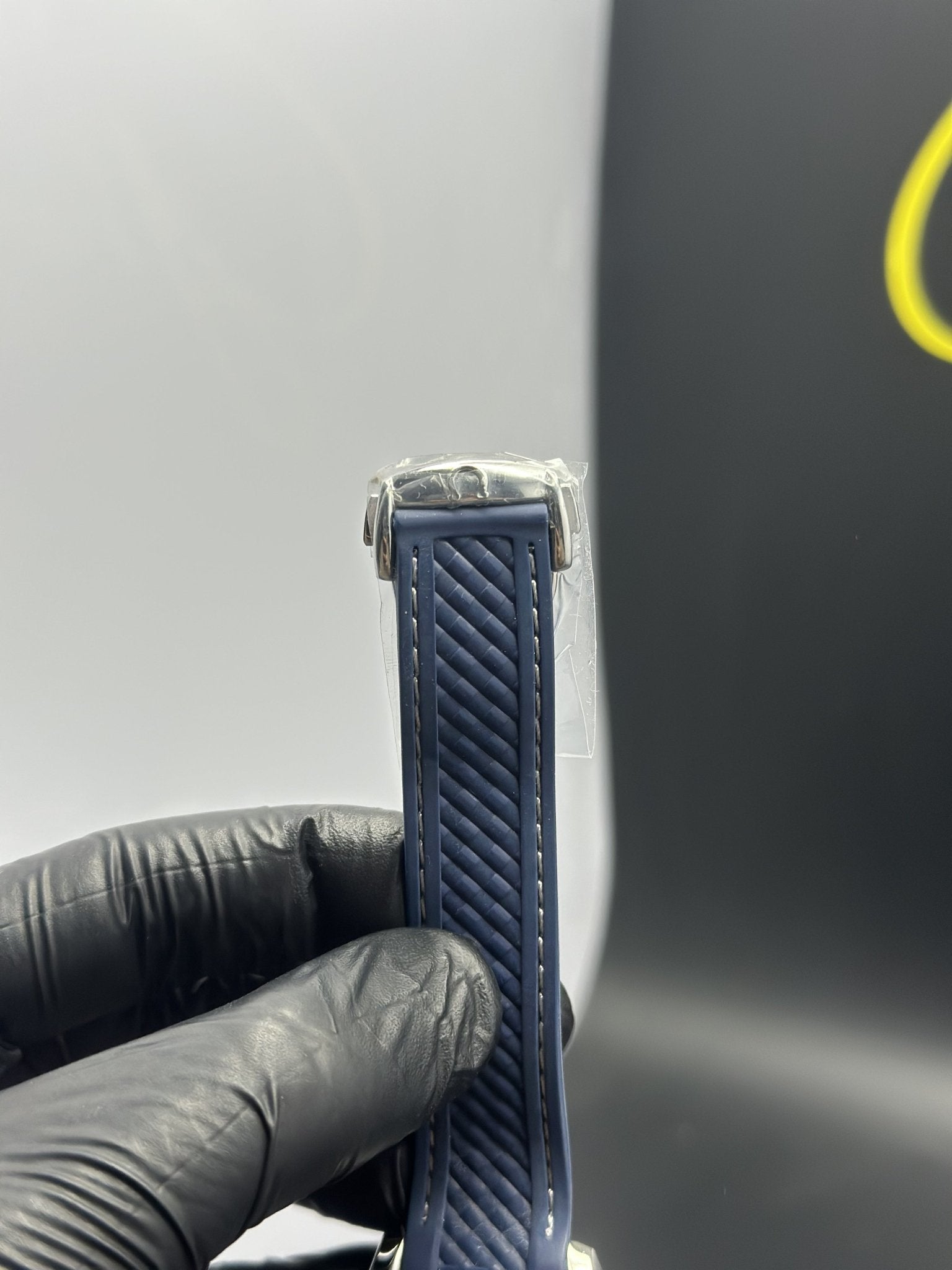 Omega Strap Seamaster (Automatic) Blue Strap World Timer Black Dial – men’s watch