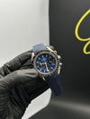 Omega Strap Speedmaster (Chronograph Quartz) Blue Strap Blue Dial Black Bezel – men’s watch
