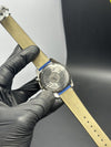 Omega Strap Speedmaster (Chronograph Quartz) Blue Strap Blue Dial Silver Bezel – men’s watch