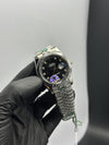 OZ Factory Rolex Datejust 41mm Stainless Steel Silver Jubilee Bracelet Black Stoned Figures Dial – men’s watch
