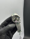 OZ Factory Rolex Datejust 41mm Stainless Steel Silver Jubilee Bracelet Grey Wimbledon Dial Domed Bezel – men’s watch