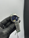 OZ Factory Rolex Datejust 41mm Stainless Steel Silver Jubilee Bracelet Navy Blue Roman Dial Domed Bezel – men’s watch