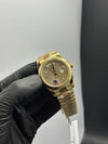 OZ Factory Rolex Daydate 40mm Stainless Steel Gold Presidential Bracelet Gold Stoned Dial – men’s watch