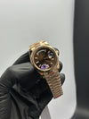 OZ Factory Rolex Daydate 40mm Stainless Steel Rosegold Presidential Bracelet Brown Gems Dial – men’s watch