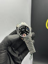 OZ Factory Rolex Daydate 40mm Stainless Steel Silver Presidential Bracelet Black Gems Dial – men’s watch