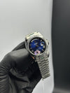 OZ Factory Rolex Daydate 40mm Stainless Steel Silver Presidential Bracelet Blue Dual Shade Roman Dial – men’s watch