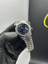 OZ Factory Rolex Daydate 40mm Stainless Steel Silver Presidential Bracelet Navy Blue Roman Dial – men’s watch