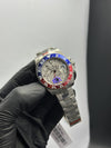 OZ Factory Rolex GMT Master II 40mm Stainless Steel Silver Oyster Bracelet Pepsi Grey Dial – men’s watch