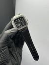 Patek Philippe Cubitus Power Reserve 40mm Leather Strap Black Strap Black Dial Silver Bezel – men’s watch
