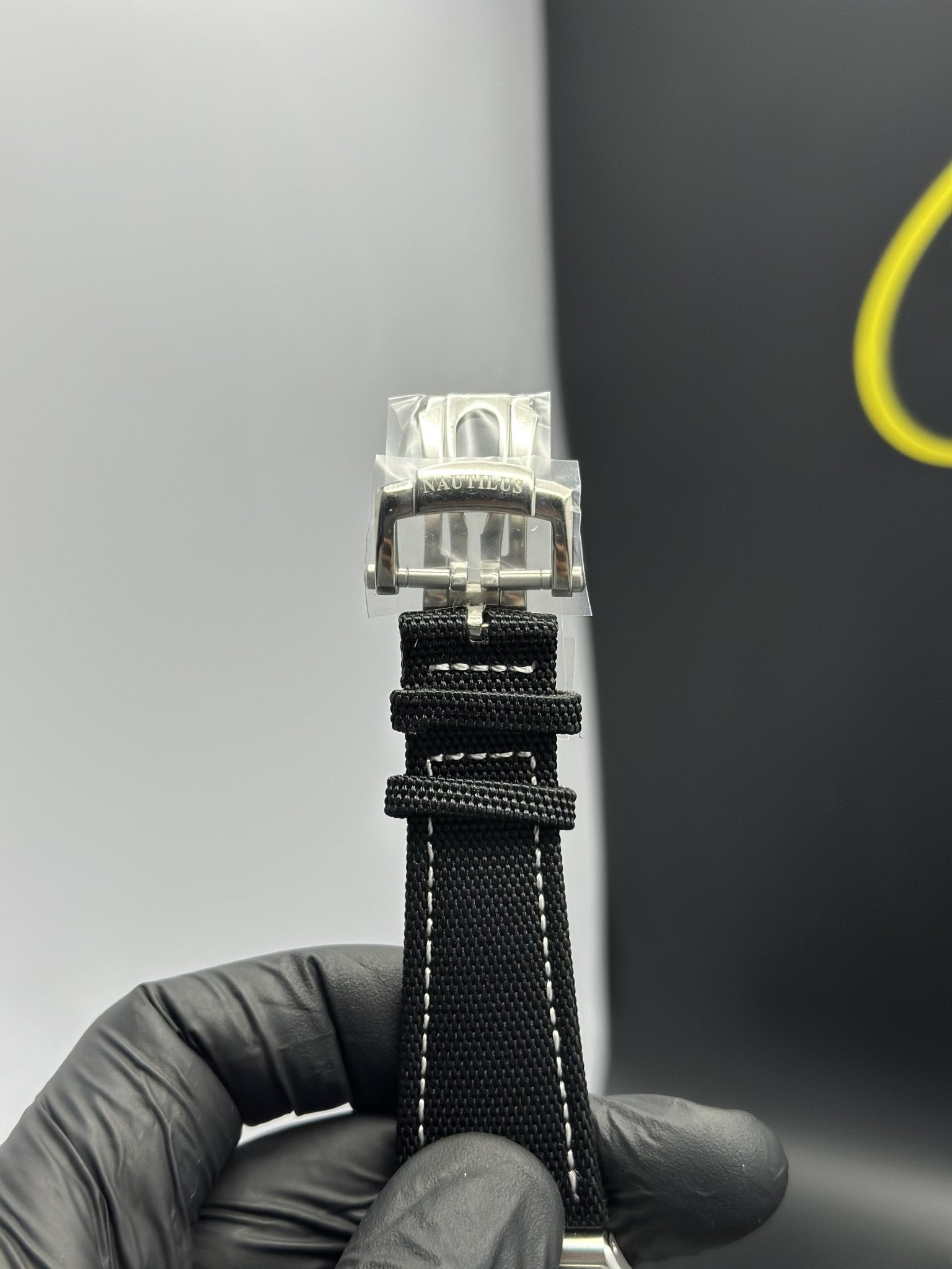 Patek Philippe Cubitus Power Reserve 40mm Leather Strap Black Strap Black Dial Silver Bezel – men’s watch