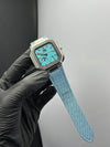 Patek Philippe Cubitus Power Reserve 40mm Leather Strap Blue Strap Tiffany Dial Silver Bezel – men’s watch