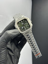 Patek Philippe Cubitus Power Reserve 40mm Stainless Steel Silver Bracelet Green Dial – men’s watch