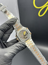 Patek Philippe Cubitus Power Reserve 40mm Stainless Steel Silver Rosegold 2 Tone Bracelet Blue Dial – men’s watch