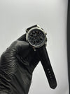 Patek Philippe Leather Strap Classy Watches Black Strap Black Dial Silver Bezel Rectangular Chronographs – men’s watch