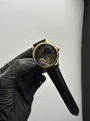 Patek Philippe Leather Strap Classy Watches Black Strap Black Pendulum Textured Roman Figures Dial Rosegold Bezel – men’s watch