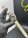 Patek Philippe Leather Strap Classy Watches Black Strap Black Pendulum Textured Roman Figures Dial Rosegold Bezel – men’s watch