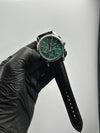 Patek Philippe Leather Strap Classy Watches Black Strap Mint Green Dial Silver Bezel Rectangular Chronographs – men’s watch