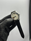 Patek Philippe Leather Strap Classy Watches Black Strap White Flyback Dial Silver Bezel – men’s watch