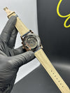 Patek Philippe Leather Strap Classy Watches Blue Strap Blue Dial Rosegold Bezel Rectangular Chronograph – men’s watch