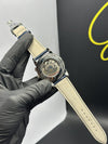 Patek Philippe Leather Strap Classy Watches Blue Strap Blue Dial Silver Bezel Rectangular Chronographs – men’s watch