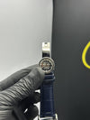 Patek Philippe Leather Strap Classy Watches Blue Strap Blue Dial Silver Bezel Round Chronographs – men’s watch