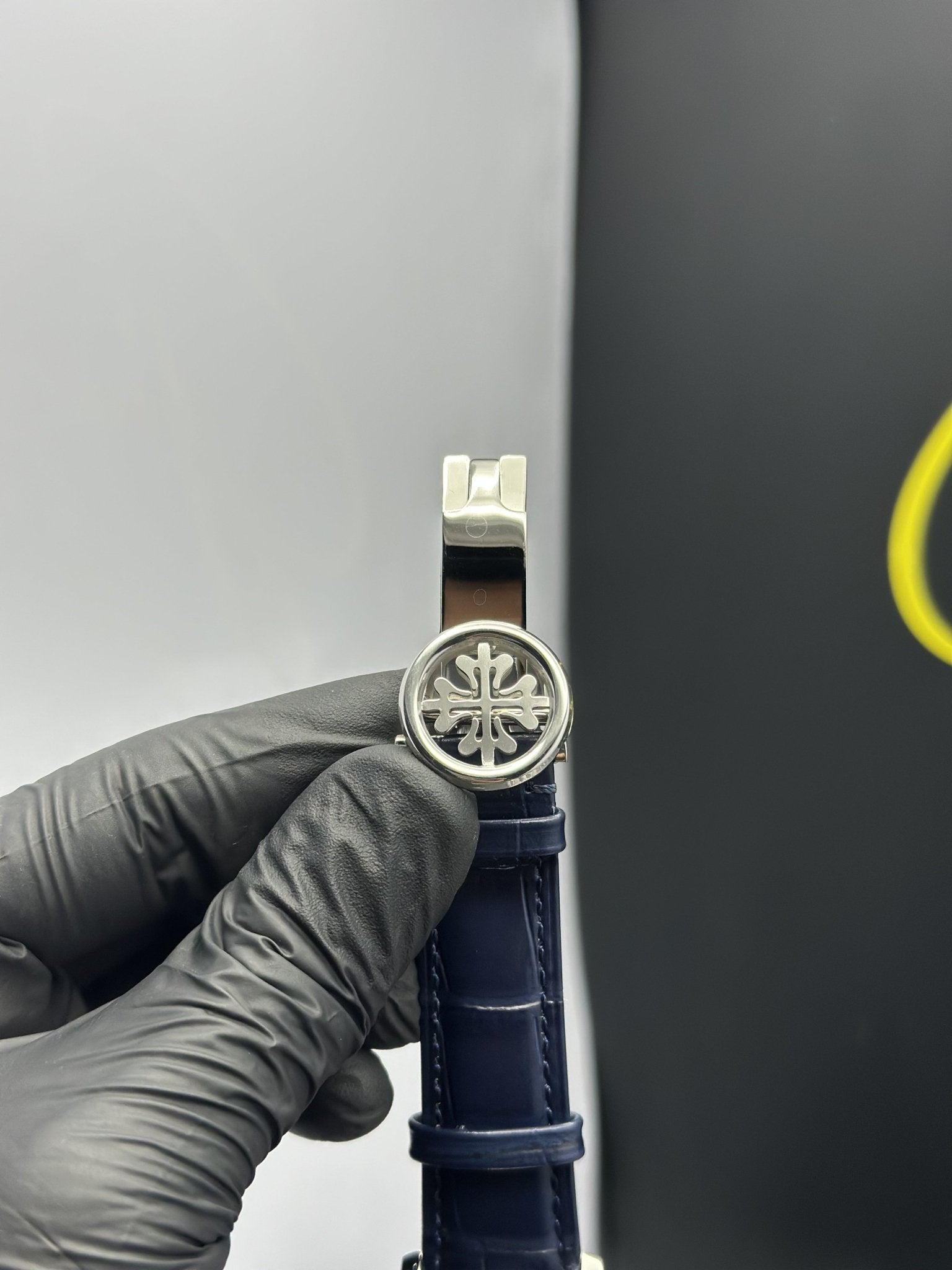 Patek Philippe Leather Strap Classy Watches Blue Strap Blue Flyback Dial Silver Bezel – men’s watch